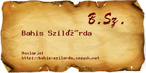 Bahis Szilárda névjegykártya